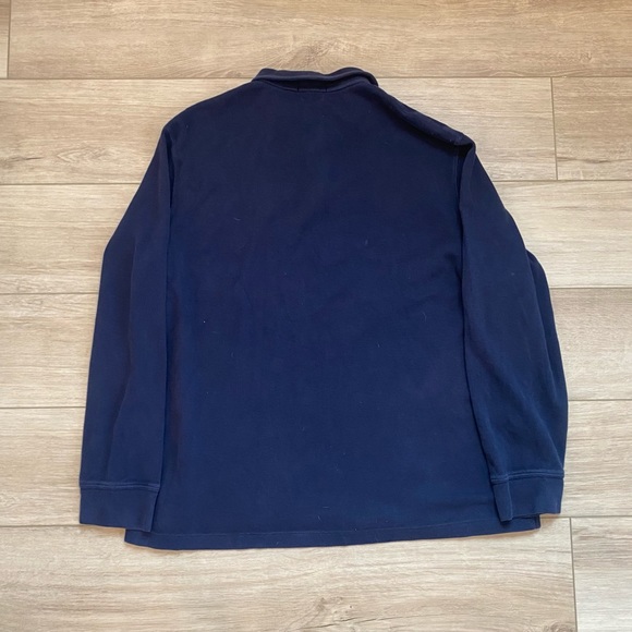 Polo Ralph Lauren Men's Estate Rib 1/4 Zip Pullover Sweater Size X-Large Navy - Picture 2 of 5